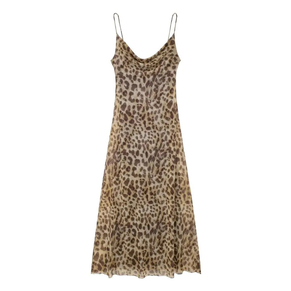 SAVANNA LEOPARD PRINT MAXI DRESS