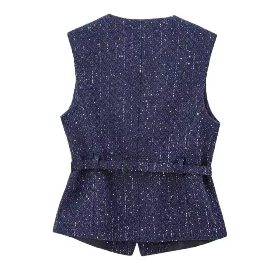 EMILY NAVY BUTTON UP TOP