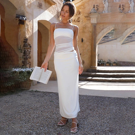 White Maxi Two Piece Set