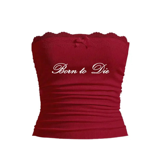 Red Born To Die Bandeau Top