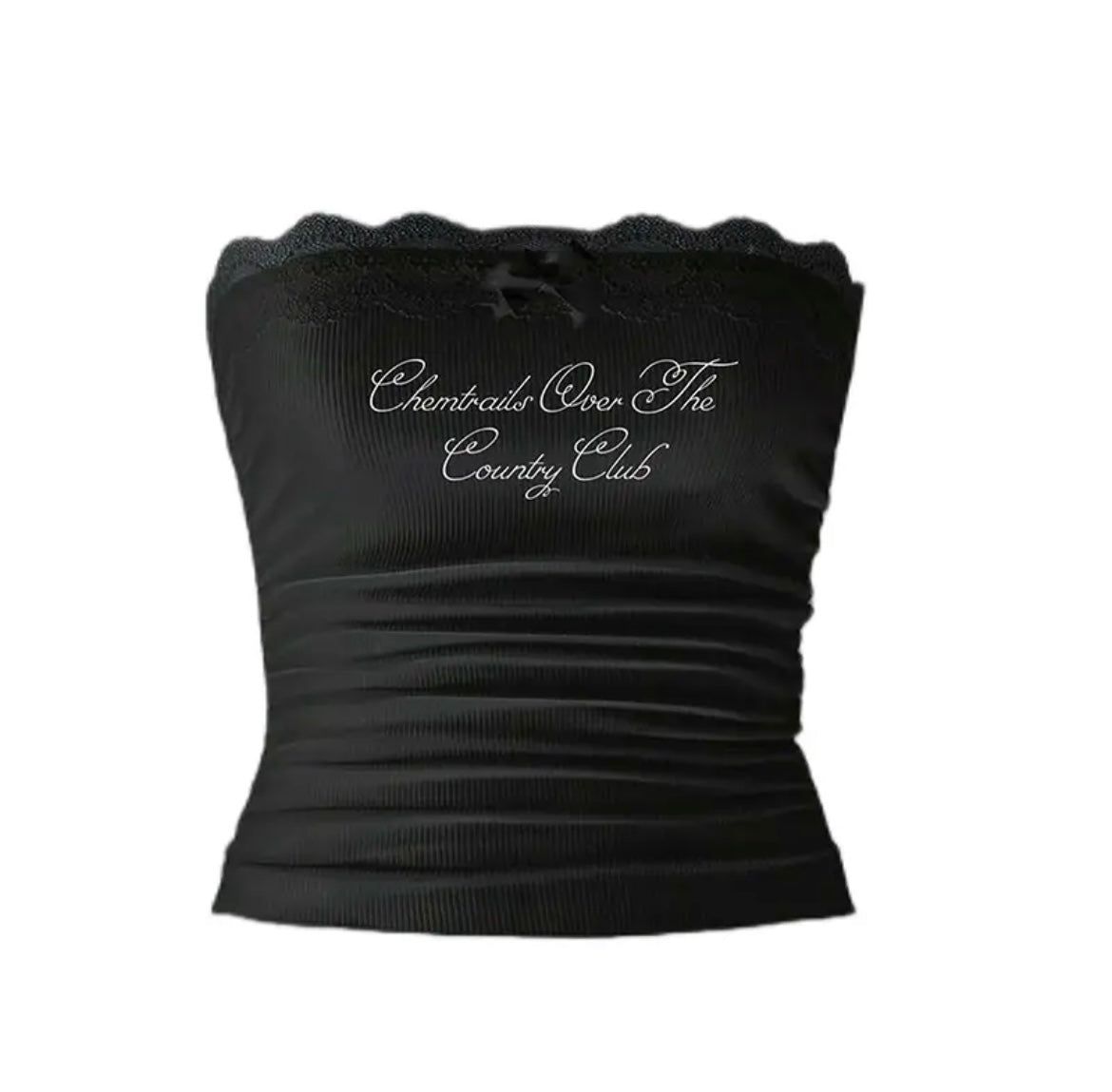 Black Chemtrails Over The Country Club Bandeau Top