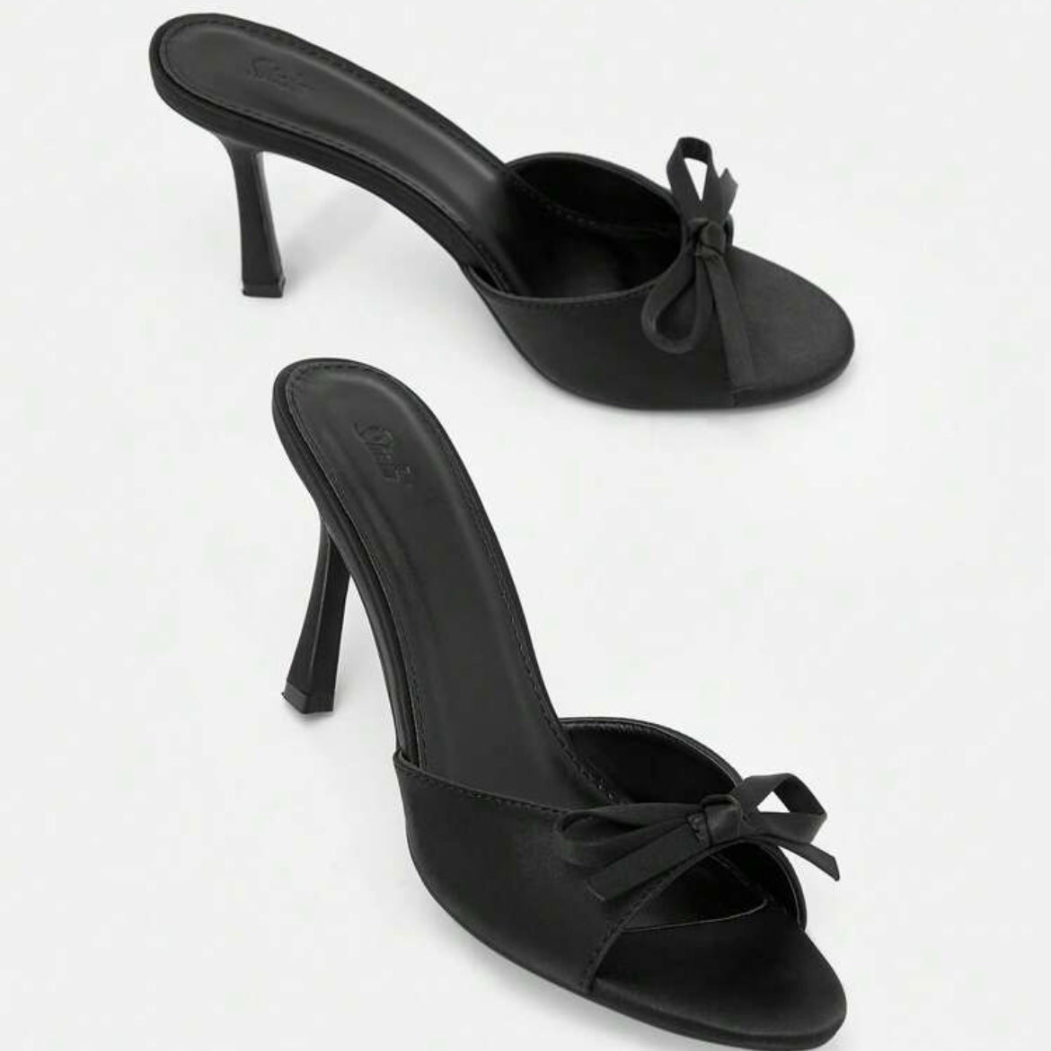 LILA BLACK BOW HEELS