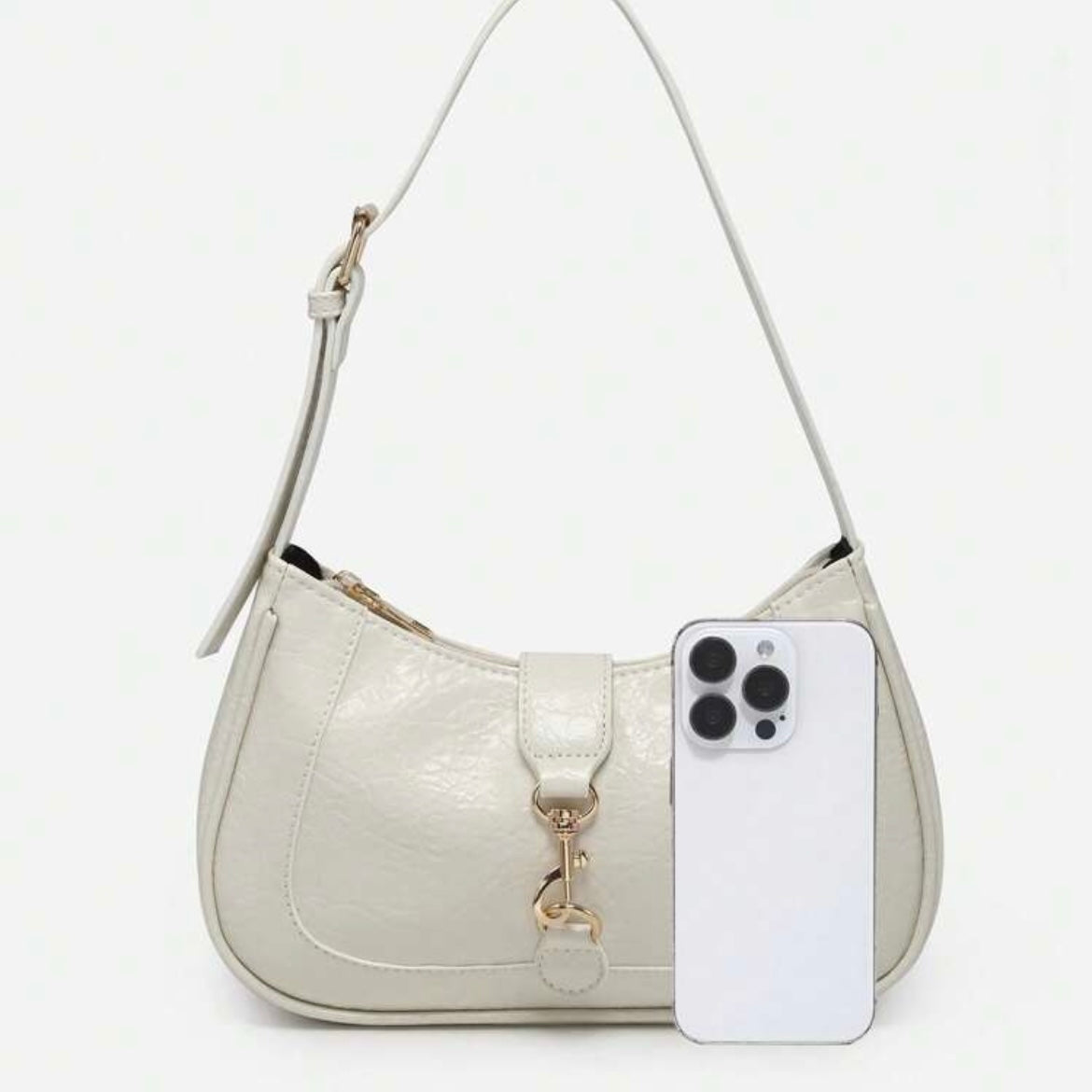 HEATHER WHITE SHOULDER BAG