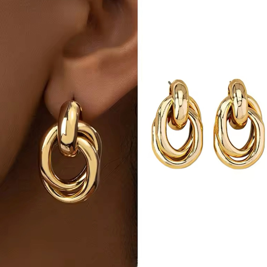 GOLDEN CHUNKY EARRINGS