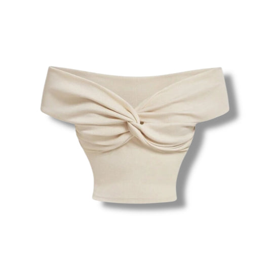 GABI APRICOT TWIST FRONT TOP