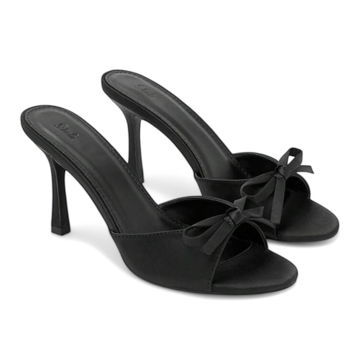 LILA BLACK BOW HEELS