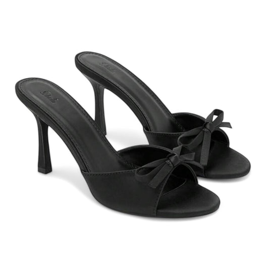 LILA BLACK BOW HEELS
