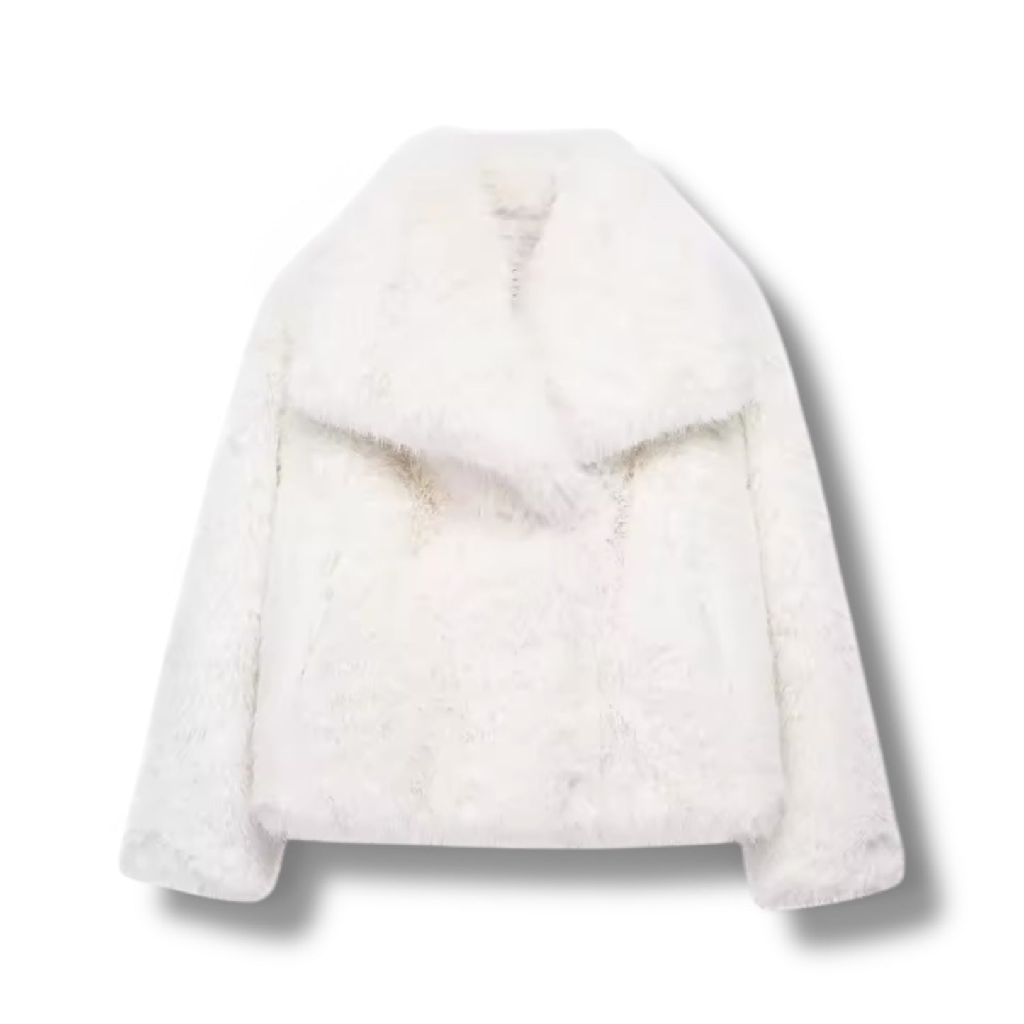 LILIA WHITE FAUX FUR COAT