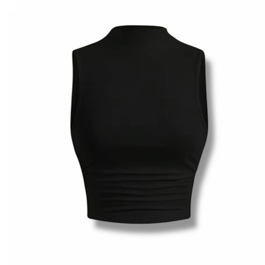 MOLLIE BLACK SLEEVELESS TOP